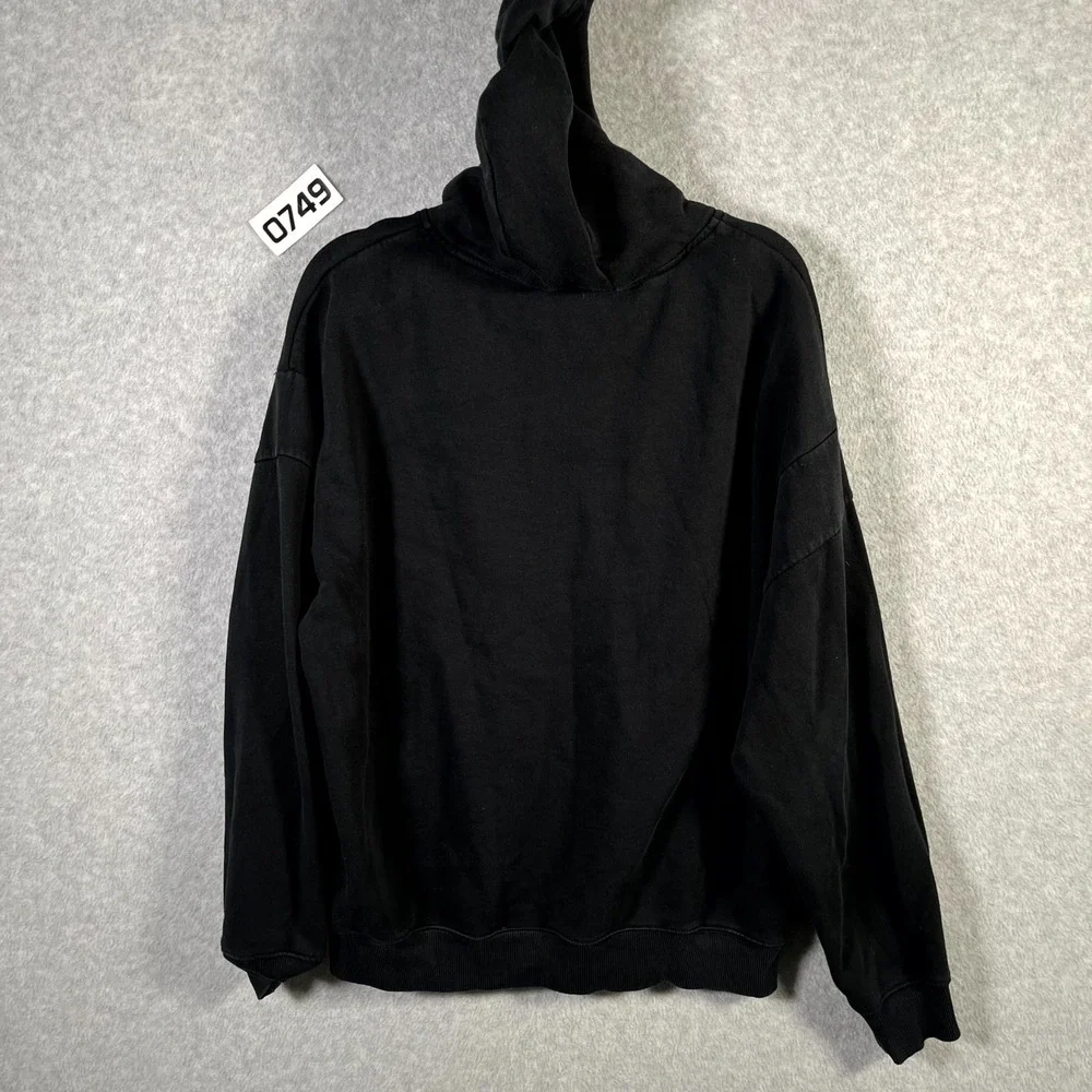 Alphalete Hoodie Mens Medium Black Fleece Lined Spellout Graphic Winter Wear - Picture 7 of 8